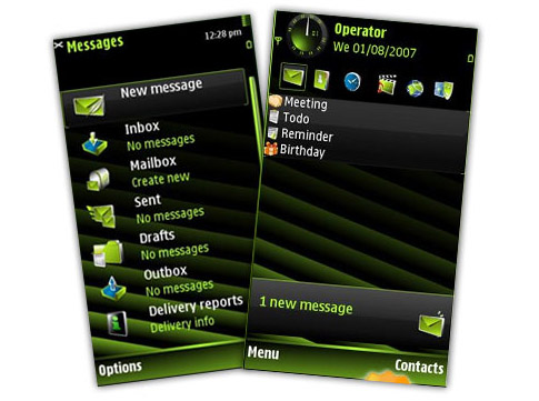 nokia 5530 schémata, motivy, themes