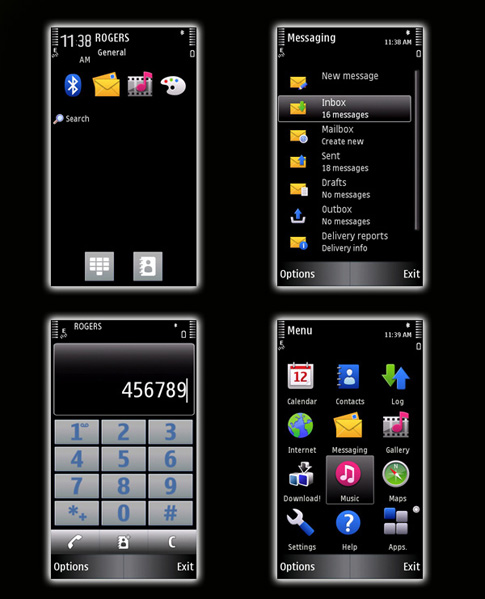 nokia 5530 schémata, motivy, themes