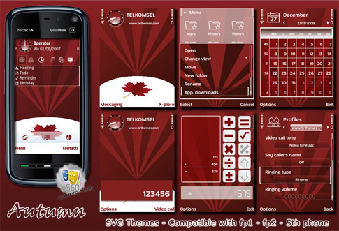 nokia 5530 schémata, motivy, themes